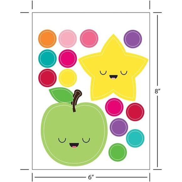 Peel-and-Stick Assorted Kawaii Cute Cartoon Food Vinyl Wall Decal Set, 147 ct. - Picture 6 of 7
